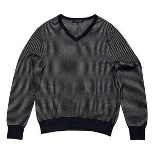 RAG & BONE Knit Luxury Designer Casual Waffle Thermal Sweater Mens Large